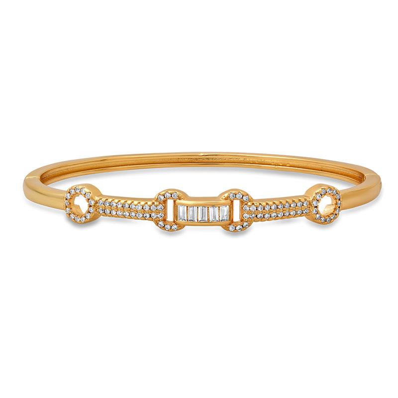 Sparkling Love Bangle Bracelet (yellow gold-finished)